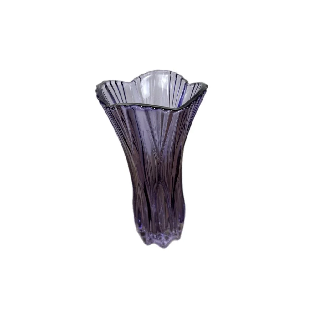 Plantica Crystal Amethyst Bud Vase‎ Home Decor Bohemia Crystal Flower Flared